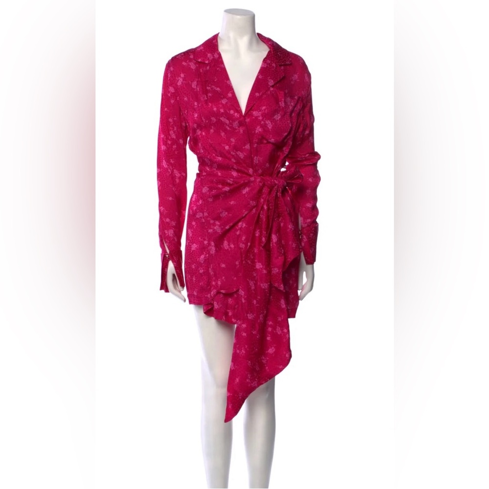 Acler dark pink mini wrap dress in size 2. Excellent condition.